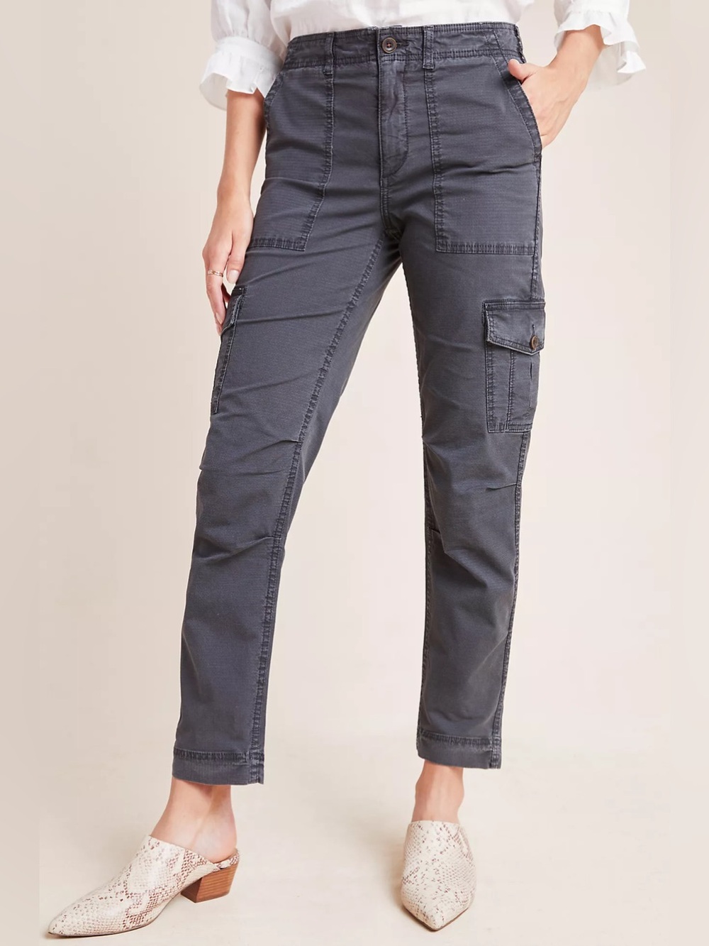 Anthropologie Jennie Ripstop Cargo Pants grey